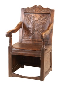 Carved Oak Wainscot Chair