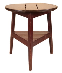 Welsh Painted Oak Cricket Table