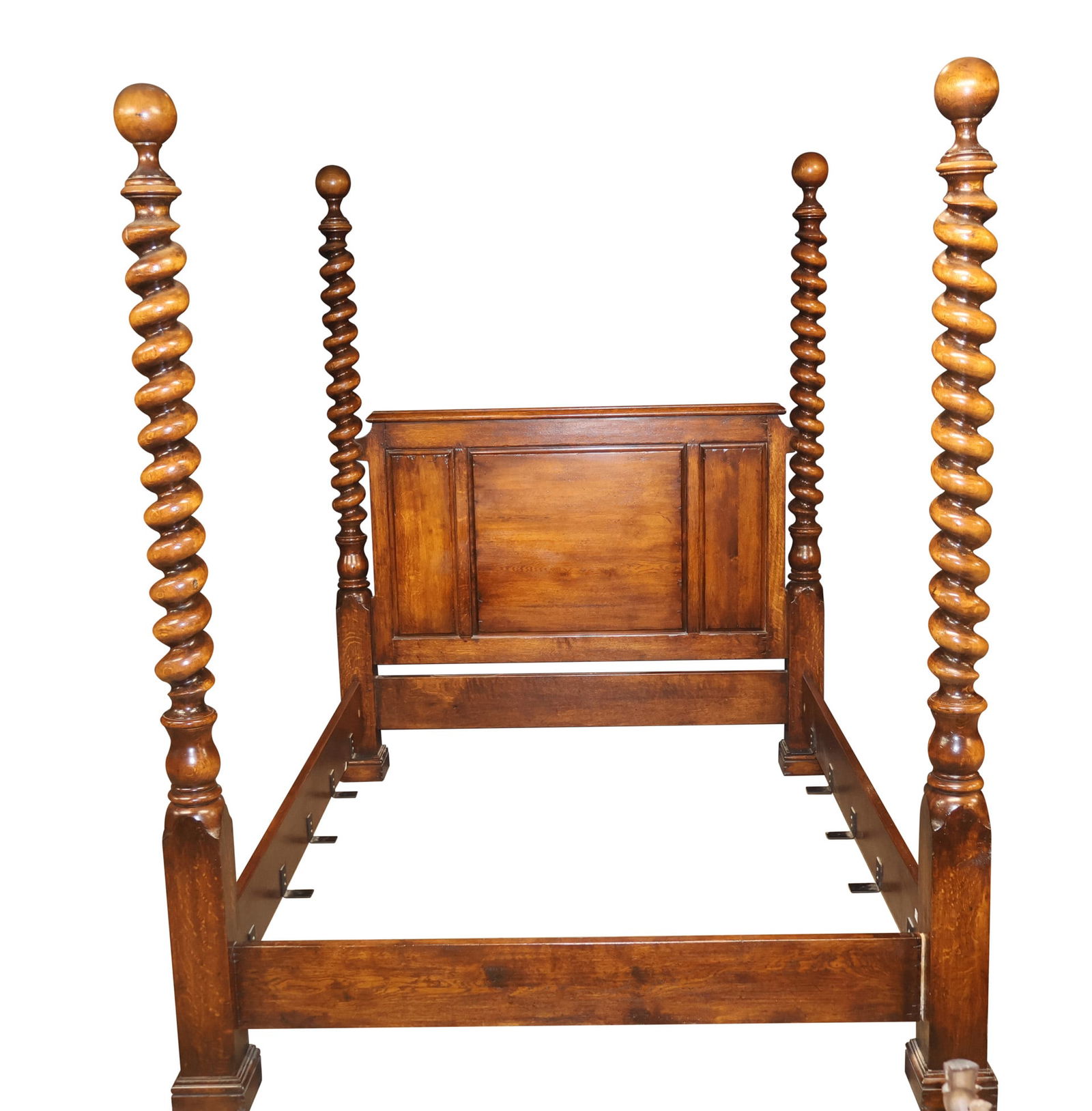 Jacobean Style Turned Oak Bedstead (1 of 14)