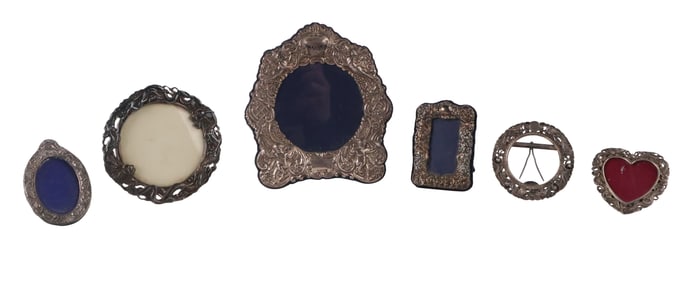 Six Silver Picture Frames