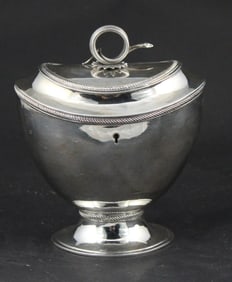 Dutch Neoclassical Silver Tea Caddy