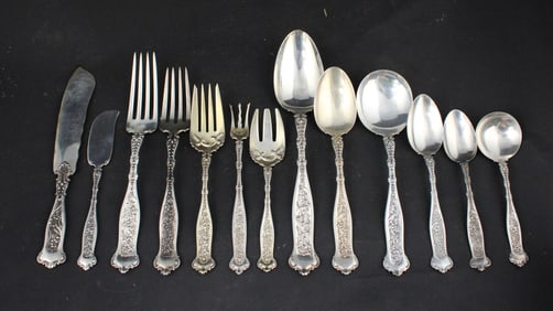 Whiting Sterling Silver Dresden Pattern Flatware