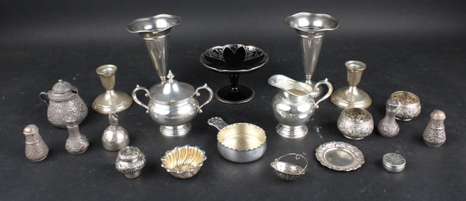 Group of Sterling Silver and Silver Plated Table Ware