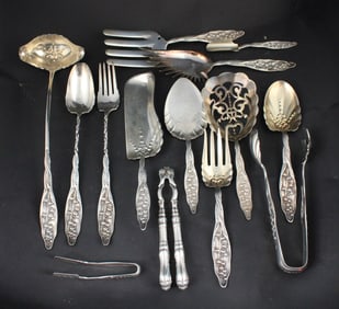 Whiting Sterling Silver Lily of the Valley Hostess Flatware