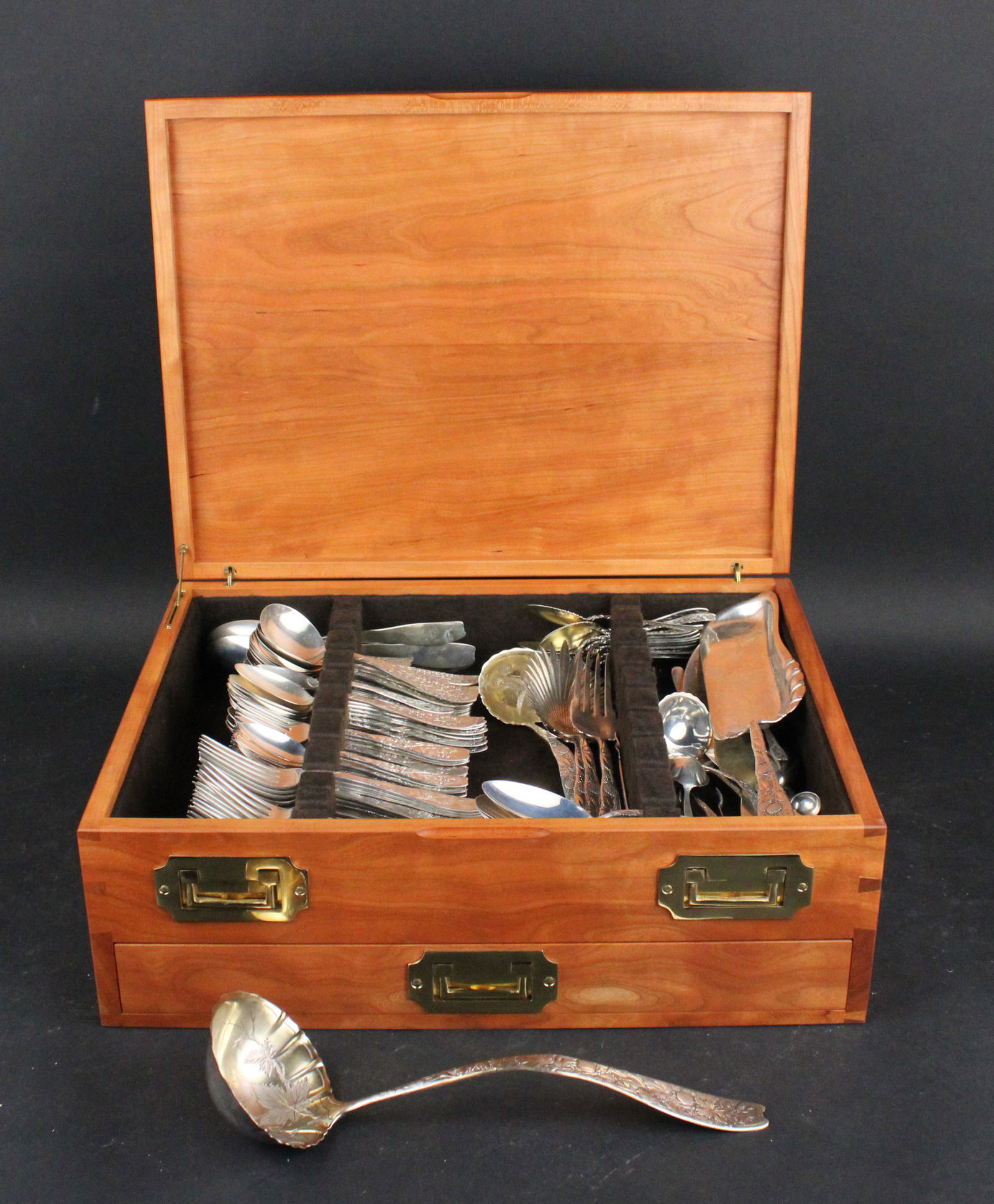 Whimsical 1880 Berry Pattern Sterling Flatware (1 of 12)