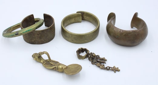 African Bronze Wristbands, Ornaments, and Anklets