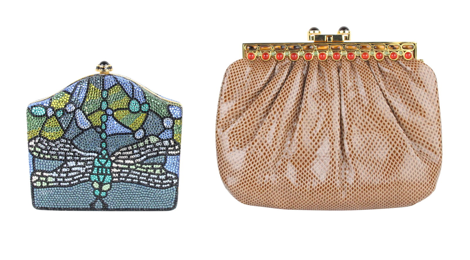 Judith Leiber Full Bead Dragonfly Minaudiere Bag (1 of 13)