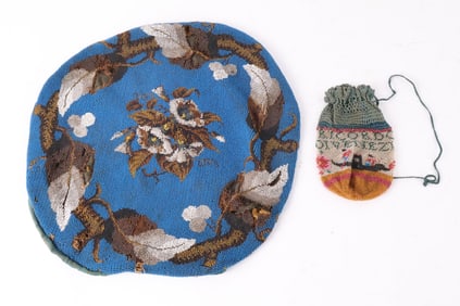19th Century Italian Beaded Draw-String Purse