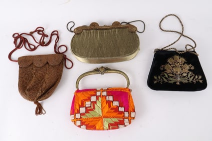 Four Beaded and Embroidered Evening Bags