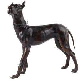 Standing Great Dane, Bronze