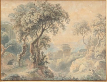 Antonin Manes, 1784-1843, European Landscape, Watercolor