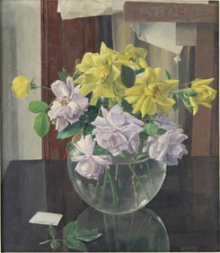 Hans Weingaertner, 1896-1970, Still Life of Flowers, Oil on Board