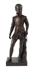 After Francois-Joseph Bosio, 1768-1845, Henry IV as a Young Man, Bronze