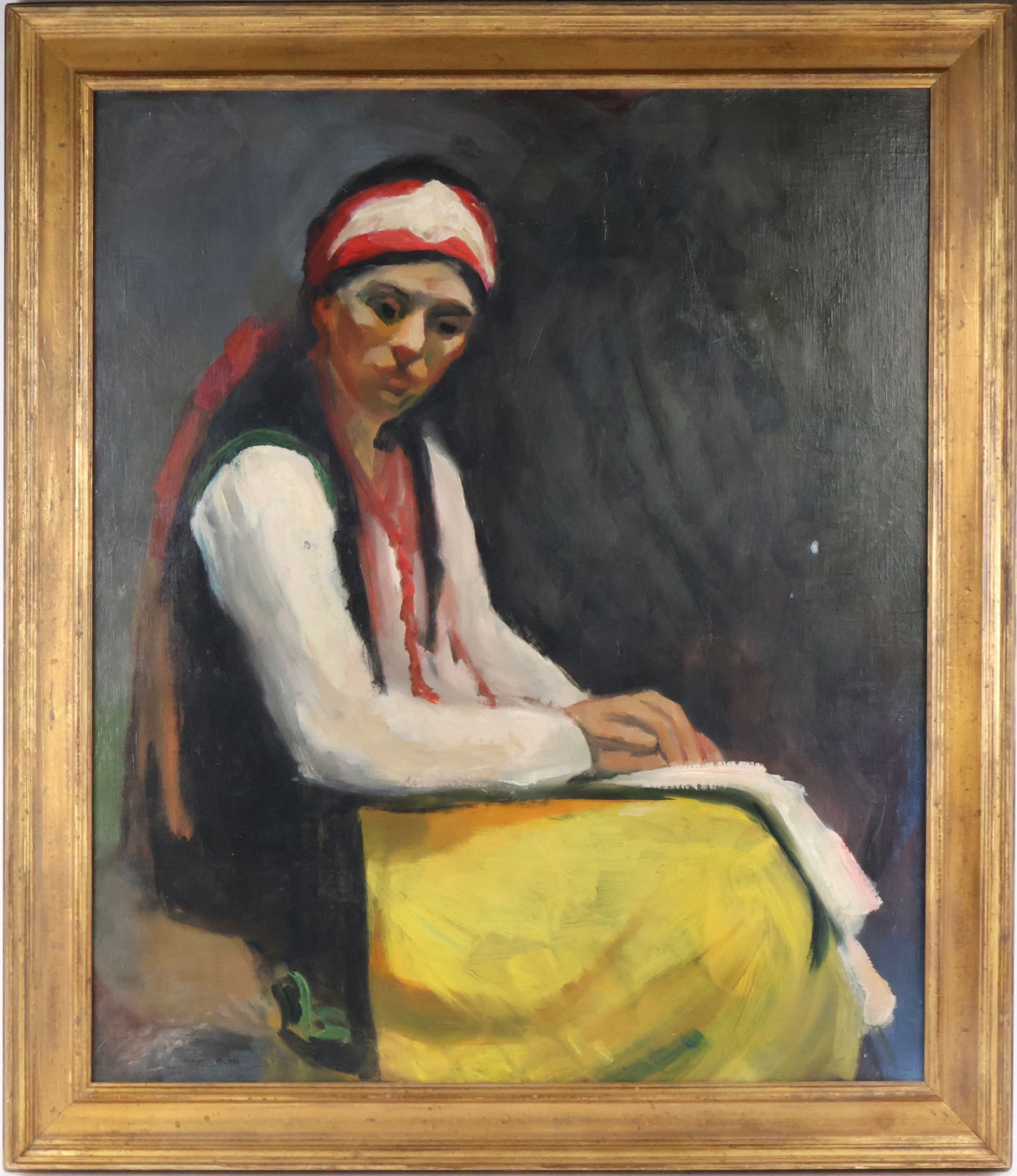 After Robert Henri, American 1865-1929, Portrait of a Woman, Oil on Canvas (1 of 13)