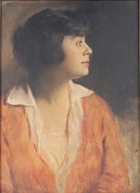 After John Singer Sargent, 1856-1925, Portrait of a Woman, Oil on Canvas over Board