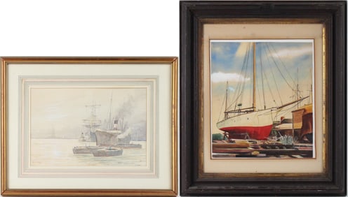 Two Maritime, Watercolors