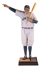 Jack Dowd, Life Sized Babe Ruth, Plaster Sculpture