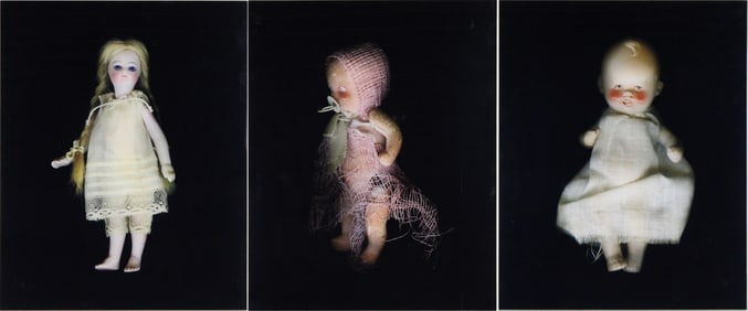 Three Antique Dolls, Photographs Mounted on Plexiglass