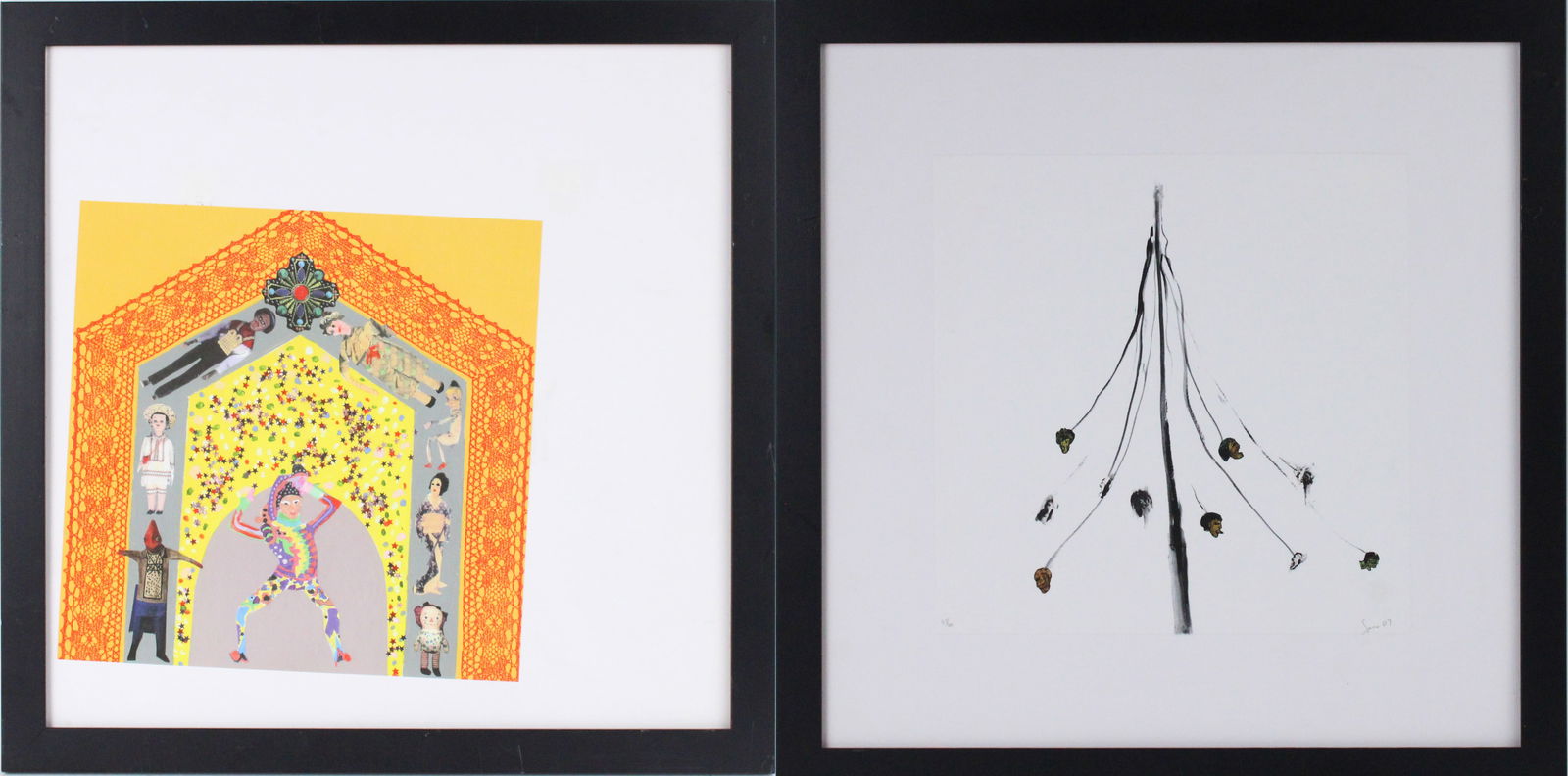 Nancy Spero, American 1925-2009, Maypole from "Femfolio", Digital Print with Hand Lithography (1 of 15)