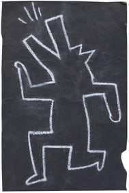 After Keith Haring, American 1958-1990, Barking Dog, Subway Drawing