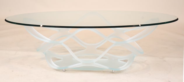 Modern Frosted Glass Low Table
