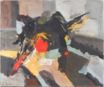 Tadeusz Kantor, Polish 1915-1990, Abstract, Oil on Canvas