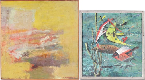 Paul Hausdorf, Fish Lures Abstract, Oil on Canvas