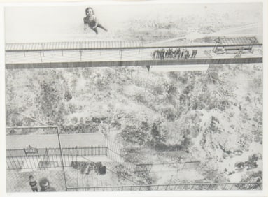 Peter Winslow Milton, American 1930, Free Fall, Engraving