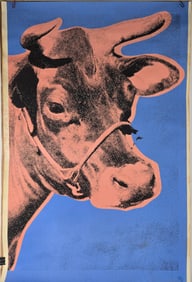 After Andy Warhol, American 1928-1987, Cow Wallpaper (Pink & Blue), Print