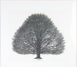 Jacques Hnizdovsky, American 1915-1985, Copper Beech, Woodcut Print