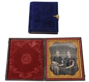 Edward Tompkins Whitney, (1820-1893), Daguerrotype of a Brother & Sister