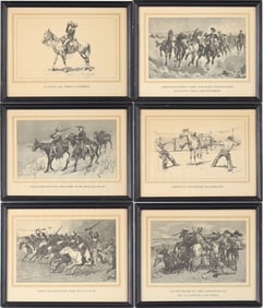 Frederic Sackrider Remington, 1861-1909, Six Western, Prints
