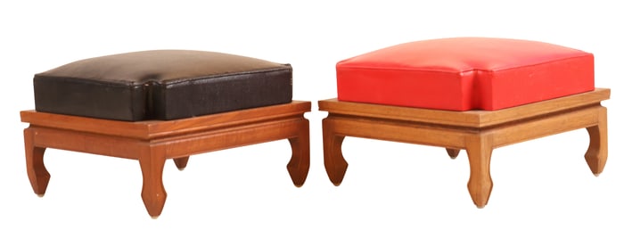 Pair of Chinese Style Hardwood Footstools