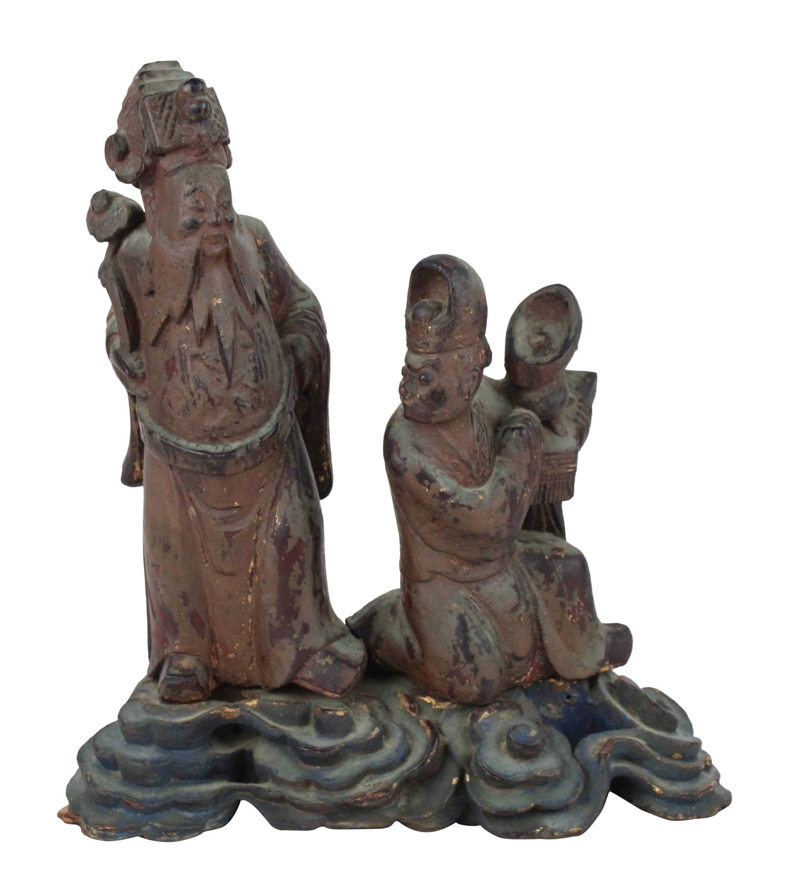 Chinese Carved Wood Statue of Two Figures (1 of 13)