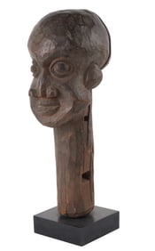 Folk Art Carved Wood Mannequin Head