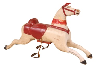 Vintage Painted Wood Horse