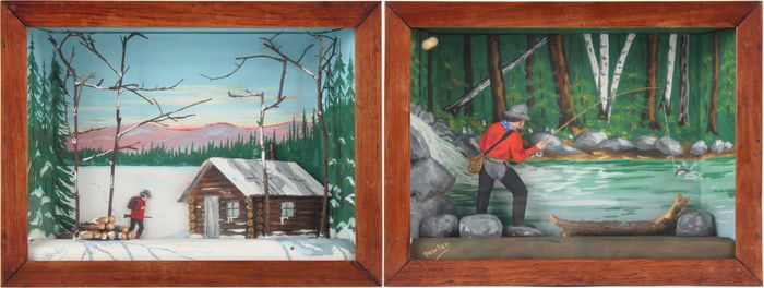 Fowler, Two Folk Art, Dioramas