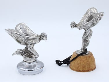 Two Small Rolls Royce "Spirit of Ecstasy" Hood Ornaments