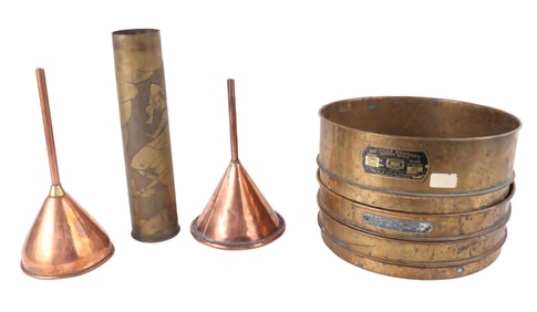 Engraved Artillery Shell Trench Art Vase