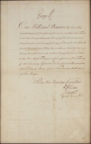 George III Signed Military Document
