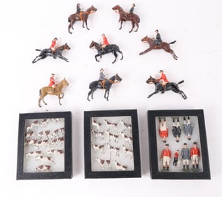 Set of Britains "Full Cry" Fox Hunting Lead Figures