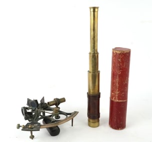 Elliot & Sons 3-Draw Brass Retracting Telescope