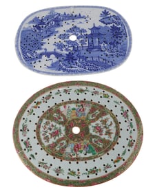 Spode Pearlware "Flying Pennant" Drainer