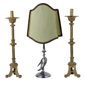 Pair of Brass Altar Candlesticks