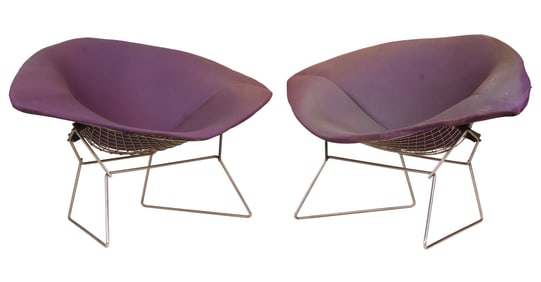 Pair of Knoll Bertoia Diamond Lounge Chair