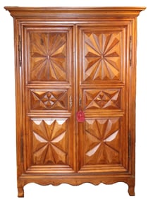 Carved Walnut Armoire