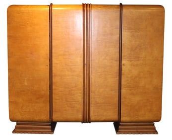 Art Deco Style Fruitwood Armoire