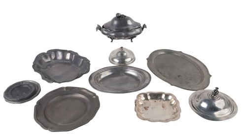 Fifteen Pewter Table Articles