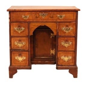 George II Inlaid Kneehole Dressing Table
