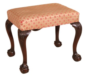Chippendale Carved Mahogany Footstool